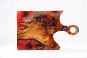 Load image into Gallery viewer, Jeezi Handmade Resin Deli Board, Charcuterie Board, Real Wood Epoxy Resin Cutting Board, Cheese Board, Handle Pizza Board 70