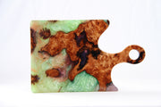 Load image into Gallery viewer, Jeezi Handmade Resin Deli Board, Charcuterie Board, Real Wood Epoxy Resin Cutting Board, Cheese Board, Handle Pizza Board 75