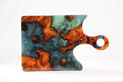 Load image into Gallery viewer, Jeezi Handmade Resin Deli Board, Charcuterie Board, Real Wood Epoxy Resin Cutting Board, Cheese Board, Handle Pizza Board 78