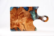 Load image into Gallery viewer, Jeezi Handmade Resin Deli Board, Charcuterie Board, Real Wood Epoxy Resin Cutting Board, Cheese Board, Handle Pizza Board 80