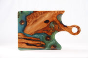 Load image into Gallery viewer, Jeezi Handmade Resin Deli Board, Charcuterie Board, Real Wood Epoxy Resin Cutting Board, Cheese Board, Handle Pizza Board 84