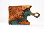 Load image into Gallery viewer, Jeezi Handmade Resin Deli Board, Charcuterie Board, Real Wood Epoxy Resin Cutting Board, Cheese Board, Handle Pizza Board 85