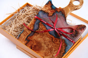 Load image into Gallery viewer, Jeezi Handmade Resin Deli Board, Charcuterie Board, Real Wood Epoxy Resin Cutting Board, Cheese Board, Handle Pizza Board 83