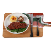 Load image into Gallery viewer, Jeezi Ocean Themed Wood Chopping Board, Resin Art Board, Ocean Wave Cutting Board, Resin Cheese Board With Handle, Charcuterie Board with Unique Painting Handmade Design and Handle, Coastal Tray For Party Decor 22.