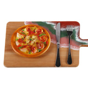 Load image into Gallery viewer, Jeezi Ocean Themed Wood Chopping Board, Resin Art Board, Ocean Wave Cutting Board, Resin Cheese Board With Handle, Charcuterie Board with Unique Painting Handmade Design and Handle, Coastal Tray For Party Decor 22.