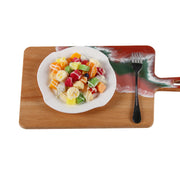 Load image into Gallery viewer, Jeezi Ocean Themed Wood Chopping Board, Resin Art Board, Ocean Wave Cutting Board, Resin Cheese Board With Handle, Charcuterie Board with Unique Painting Handmade Design and Handle, Coastal Tray For Party Decor 22.