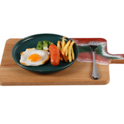 Load image into Gallery viewer, Jeezi Ocean Themed Wood Chopping Board, Resin Art Board, Ocean Wave Cutting Board, Resin Cheese Board With Handle, Charcuterie Board with Unique Painting Handmade Design and Handle, Coastal Tray For Party Decor 22.