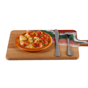 Load image into Gallery viewer, Jeezi Ocean Themed Wood Chopping Board, Resin Art Board, Ocean Wave Cutting Board, Resin Cheese Board With Handle, Charcuterie Board with Unique Painting Handmade Design and Handle, Coastal Tray For Party Decor 22.