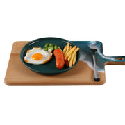 Load image into Gallery viewer, Jeezi Ocean Themed Wood Chopping Board, Resin Art Board, Ocean Wave Cutting Board, Resin Cheese Board With Handle, Charcuterie Board with Unique Painting Handmade Design and Handle, Coastal Tray For Party Decor 20.