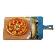 Load image into Gallery viewer, Jeezi Ocean Themed Wood Chopping Board, Resin Art Board, Ocean Wave Cutting Board, Resin Cheese Board With Handle, Charcuterie Board with Unique Painting Handmade Design and Handle, Coastal Tray For Party Decor 01.