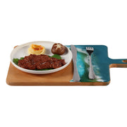 Load image into Gallery viewer, Jeezi Ocean Themed Wood Chopping Board, Resin Art Board, Ocean Wave Cutting Board, Resin Cheese Board With Handle, Charcuterie Board with Unique Painting Handmade Design and Handle, Coastal Tray For Party Decor 02.