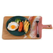 Load image into Gallery viewer, Jeezi Ocean Themed Wood Chopping Board, Resin Art Board, Ocean Wave Cutting Board, Resin Cheese Board With Handle, Charcuterie Board with Unique Painting Handmade Design and Handle, Coastal Tray For Party Decor 04.