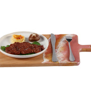 Load image into Gallery viewer, Jeezi Ocean Themed Wood Chopping Board, Resin Art Board, Ocean Wave Cutting Board, Resin Cheese Board With Handle, Charcuterie Board with Unique Painting Handmade Design and Handle, Coastal Tray For Party Decor 04.