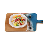 Load image into Gallery viewer, Jeezi Ocean Themed Wood Chopping Board, Resin Art Board, Ocean Wave Cutting Board, Resin Cheese Board With Handle, Charcuterie Board with Unique Painting Handmade Design and Handle, Coastal Tray For Party Decor 07.