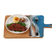 Load image into Gallery viewer, Jeezi Ocean Themed Wood Chopping Board, Resin Art Board, Ocean Wave Cutting Board, Resin Cheese Board With Handle, Charcuterie Board with Unique Painting Handmade Design and Handle, Coastal Tray For Party Decor 07.