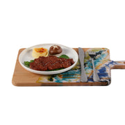 Load image into Gallery viewer, Jeezi Ocean Themed Wood Chopping Board, Resin Art Board, Ocean Wave Cutting Board, Resin Cheese Board With Handle, Charcuterie Board with Unique Painting Handmade Design and Handle, Coastal Tray For Party Decor 10.