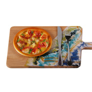 Load image into Gallery viewer, Jeezi Ocean Themed Wood Chopping Board, Resin Art Board, Ocean Wave Cutting Board, Resin Cheese Board With Handle, Charcuterie Board with Unique Painting Handmade Design and Handle, Coastal Tray For Party Decor 10.