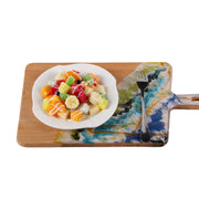 Load image into Gallery viewer, Jeezi Ocean Themed Wood Chopping Board, Resin Art Board, Ocean Wave Cutting Board, Resin Cheese Board With Handle, Charcuterie Board with Unique Painting Handmade Design and Handle, Coastal Tray For Party Decor 10.