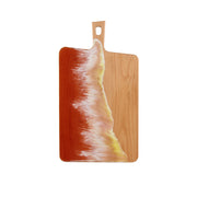 Load image into Gallery viewer, Jeezi Ocean Themed Wood Chopping Board, Resin Art Board, Ocean Wave Cutting Board, Resin Cheese Board With Handle, Charcuterie Board with Unique Painting Handmade Design and Handle, Coastal Tray For Party Decor 11