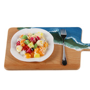 Load image into Gallery viewer, Jeezi Ocean Themed Wood Chopping Board, Resin Art Board, Ocean Wave Cutting Board, Resin Cheese Board With Handle, Charcuterie Board with Unique Painting Handmade Design and Handle, Coastal Tray For Party Decor 12