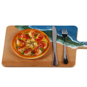 Load image into Gallery viewer, Jeezi Ocean Themed Wood Chopping Board, Resin Art Board, Ocean Wave Cutting Board, Resin Cheese Board With Handle, Charcuterie Board with Unique Painting Handmade Design and Handle, Coastal Tray For Party Decor 12