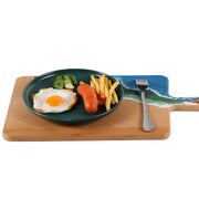 Load image into Gallery viewer, Jeezi Ocean Themed Wood Chopping Board, Resin Art Board, Ocean Wave Cutting Board, Resin Cheese Board With Handle, Charcuterie Board with Unique Painting Handmade Design and Handle, Coastal Tray For Party Decor 12