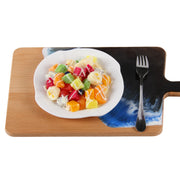 Load image into Gallery viewer, Jeezi Ocean Themed Wood Chopping Board, Resin Art Board, Ocean Wave Cutting Board, Resin Cheese Board With Handle, Charcuterie Board with Unique Painting Handmade Design and Handle, Coastal Tray For Party Decor 13.