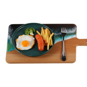 Load image into Gallery viewer, Jeezi Ocean Themed Wood Chopping Board, Resin Art Board, Ocean Wave Cutting Board, Resin Cheese Board With Handle, Charcuterie Board with Unique Painting Handmade Design and Handle, Coastal Tray For Party Decor 14.