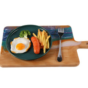 Load image into Gallery viewer, Jeezi Ocean Themed Wood Chopping Board, Resin Art Board, Ocean Wave Cutting Board, Resin Cheese Board With Handle, Charcuterie Board with Unique Painting Handmade Design and Handle, Coastal Tray For Party Decor 15.