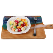 Load image into Gallery viewer, Jeezi Ocean Themed Wood Chopping Board, Resin Art Board, Ocean Wave Cutting Board, Resin Cheese Board With Handle, Charcuterie Board with Unique Painting Handmade Design and Handle, Coastal Tray For Party Decor 15.