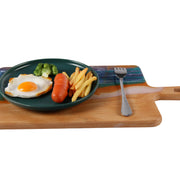 Load image into Gallery viewer, Jeezi Ocean Themed Wood Chopping Board, Resin Art Board, Ocean Wave Cutting Board, Resin Cheese Board With Handle, Charcuterie Board with Unique Painting Handmade Design and Handle, Coastal Tray For Party Decor 15.