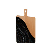 Load image into Gallery viewer, Jeezi Ocean Themed Wood Chopping Board, Resin Art Board, Ocean Wave Cutting Board, Resin Cheese Board With Handle, Charcuterie Board with Unique Painting Handmade Design and Handle, Coastal Tray For Party Decor 16.