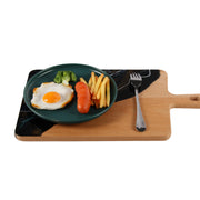 Load image into Gallery viewer, Jeezi Ocean Themed Wood Chopping Board, Resin Art Board, Ocean Wave Cutting Board, Resin Cheese Board With Handle, Charcuterie Board with Unique Painting Handmade Design and Handle, Coastal Tray For Party Decor 16.