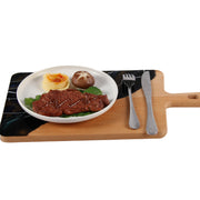 Load image into Gallery viewer, Jeezi Ocean Themed Wood Chopping Board, Resin Art Board, Ocean Wave Cutting Board, Resin Cheese Board With Handle, Charcuterie Board with Unique Painting Handmade Design and Handle, Coastal Tray For Party Decor 16.