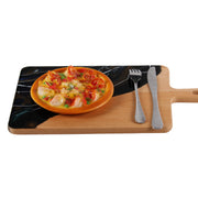 Load image into Gallery viewer, Jeezi Ocean Themed Wood Chopping Board, Resin Art Board, Ocean Wave Cutting Board, Resin Cheese Board With Handle, Charcuterie Board with Unique Painting Handmade Design and Handle, Coastal Tray For Party Decor 16.