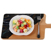 Load image into Gallery viewer, Jeezi Ocean Themed Wood Chopping Board, Resin Art Board, Ocean Wave Cutting Board, Resin Cheese Board With Handle, Charcuterie Board with Unique Painting Handmade Design and Handle, Coastal Tray For Party Decor 16.