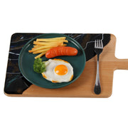 Load image into Gallery viewer, Jeezi Ocean Themed Wood Chopping Board, Resin Art Board, Ocean Wave Cutting Board, Resin Cheese Board With Handle, Charcuterie Board with Unique Painting Handmade Design and Handle, Coastal Tray For Party Decor 16.