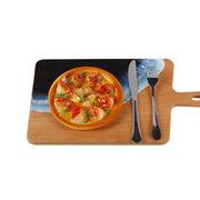 Load image into Gallery viewer, Jeezi Ocean Themed Wood Chopping Board, Resin Art Board, Ocean Wave Cutting Board, Resin Cheese Board With Handle, Charcuterie Board with Unique Painting Handmade Design and Handle, Coastal Tray For Party Decor 18.