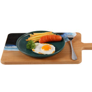 Load image into Gallery viewer, Jeezi Ocean Themed Wood Chopping Board, Resin Art Board, Ocean Wave Cutting Board, Resin Cheese Board With Handle, Charcuterie Board with Unique Painting Handmade Design and Handle, Coastal Tray For Party Decor 18.