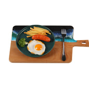 Load image into Gallery viewer, Jeezi Ocean Themed Wood Chopping Board, Resin Art Board, Ocean Wave Cutting Board, Resin Cheese Board With Handle, Charcuterie Board with Unique Painting Handmade Design and Handle, Coastal Tray For Party Decor 19.