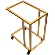 Load image into Gallery viewer, Jeezi Handmade Multipurpose C Table/ End Table, Mobile Sofa Side End Table, Solid Wood Living Room End Table, Resin Art Wall Decor 08