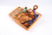 Load image into Gallery viewer, Jeezi Handmade Resin Deli Board, Charcuterie Board, Real Wood Epoxy Resin Cutting Board, Cheese Board, Handle Pizza Board  23
