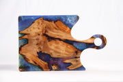 Load image into Gallery viewer, Jeezi Handmade Resin Deli Board, Charcuterie Board, Real Wood Epoxy Resin Cutting Board, Cheese Board, Handle Pizza Board 35

