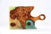 Load image into Gallery viewer, Jeezi Handmade Resin Deli Board, Charcuterie Board, Real Wood Epoxy Resin Cutting Board, Cheese Board, Handle Pizza Board 47
